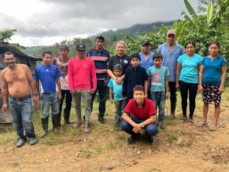 Chaplains helping people in rural village